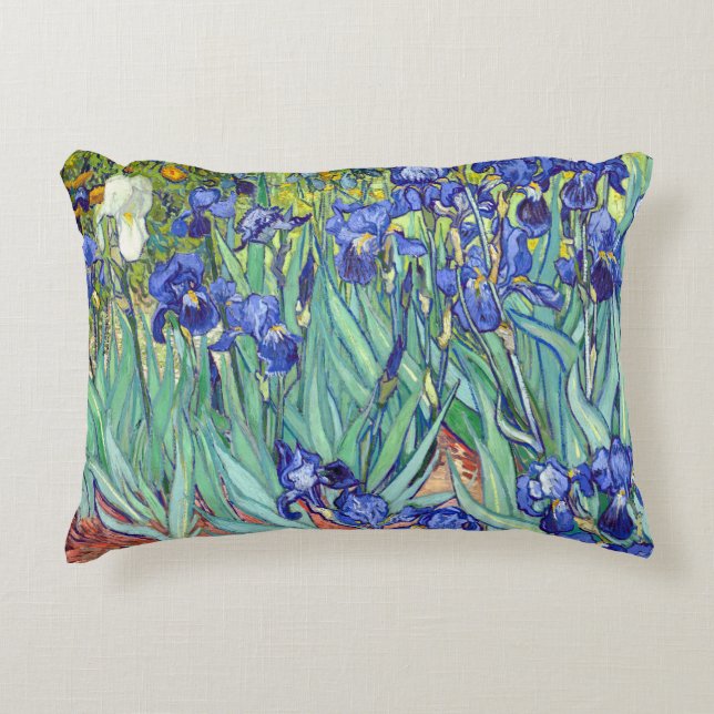 Vincent Van Gogh 1898 Irises Decorative Cushion (Front)