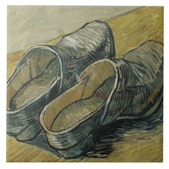 Vincent Van Gogh A Pair Of Leather Clogs Tile | Zazzle.co.uk