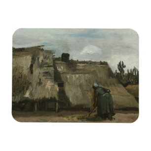 Vincent van Gogh - A Peasant Woman Digging in Fron Magnet