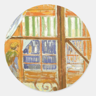 Vincent van Gogh - A Pork Butcher's Shop Window Classic Round Sticker