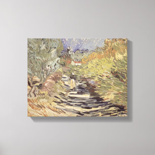 Vincent van Gogh A Road in St. Remy Canvas Print