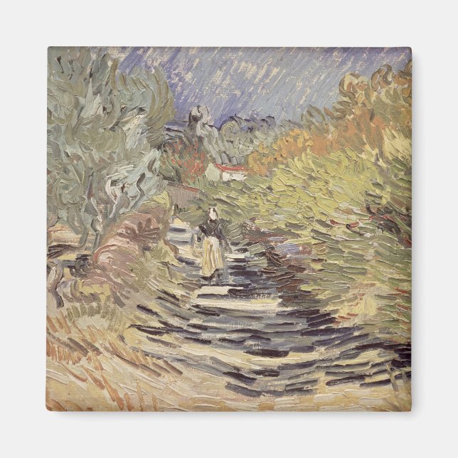 Vincent van Gogh | A Road in St. Remy Magnet (Front)