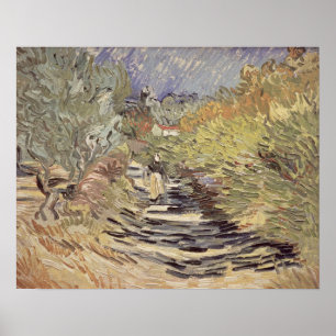 Vincent van Gogh A Road in St. Remy Poster