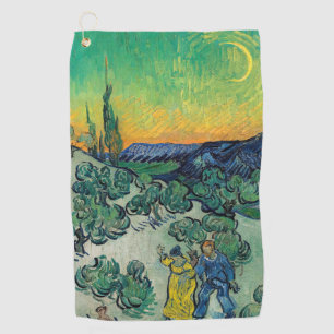 Vincent van Gogh - A Walk at Twilight Golf Towel