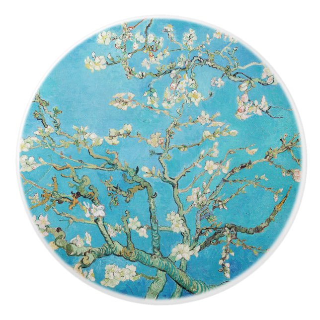 Vincent van Gogh - Almond Blossom Ceramic Knob (Front)