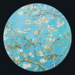 Vincent van Gogh - Almond Blossom Classic Round Sticker<br><div class="desc">Almond Blossom / Branches with Almond Blossom - Vincent van Gogh,  Oil on Canvas,  1890</div>