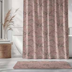 Vincent Van Gogh Almond Blossom on Rose Pink Shower Curtain
