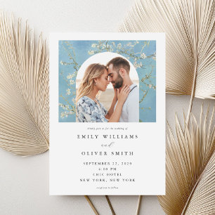 Vincent Van Gogh Almond Blossom Photo Wedding Invitation