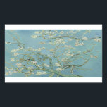 Vincent van Gogh - Almond Blossom Rectangular Sticker<br><div class="desc">Almond Blossom by Vincent van Gogh, 1890. Vincent van Gogh was a Dutch Post-Impressionist painter who is among the most famous and influential figures in the history of Western art. In just over a decade he created approximately 2100 artworks, including around 860 oil paintings, most of them in the last...</div>