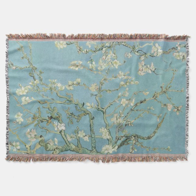 Vincent Van Gogh - Almond blossom Throw Blanket (Front)