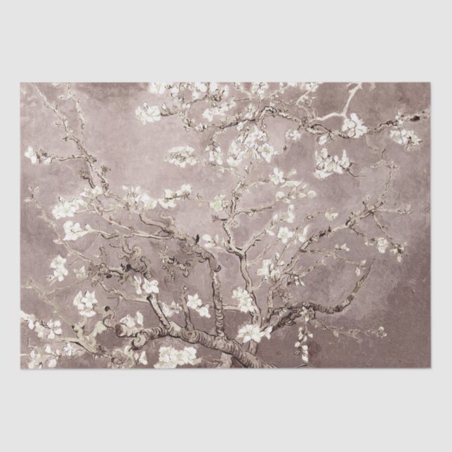 Vincent Van Gogh Almond Blossoms Beige Tissue Paper (Front)