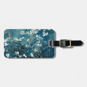 Vincent Van Gogh Almond Blossoms Dark Teal Luggage Tag