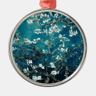 Vincent Van Gogh Almond Blossoms Dark Teal Metal Tree Decoration