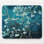 Vincent Van Gogh Almond Blossoms Dark Teal Mouse Mat<br><div class="desc">Artist: Vincent Van Gogh
Title: Almond Blossoms
altered colour</div>