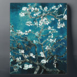 Vincent Van Gogh Almond Blossoms Dark Teal Plaque<br><div class="desc">Artist: Vincent Van Gogh
Title: Almond Blossoms
altered color</div>
