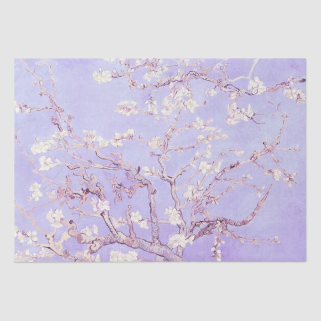 Vincent Van Gogh Almond Blossoms : Lavender Tissue Paper (Front)