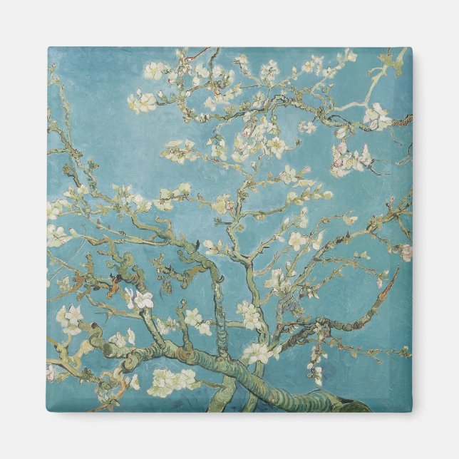 vincent van gogh, almond blossoms magnet (Front)