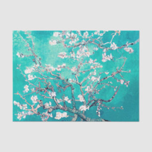 Vincent Van Gogh Almond Blossoms Turquoise Tissue Paper