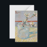 Vincent van Gogh - Almond Branch in a Glass Card<br><div class="desc">Sprig of Flowering Almond in a Glass / Blossoming Almond Branch in a Glass - Vincent van Gogh,  Oil on Canvas,  1888</div>