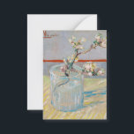 Vincent van Gogh - Almond Branch in a Glass Card<br><div class="desc">Sprig of Flowering Almond in a Glass / Blossoming Almond Branch in a Glass - Vincent van Gogh,  Oil on Canvas,  1888</div>