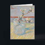 Vincent van Gogh - Almond Branch in a Glass Card<br><div class="desc">Sprig of Flowering Almond in a Glass / Blossoming Almond Branch in a Glass - Vincent van Gogh,  Oil on Canvas,  1888</div>