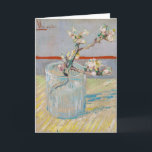Vincent van Gogh - Almond Branch in a Glass Card<br><div class="desc">Sprig of Flowering Almond in a Glass / Blossoming Almond Branch in a Glass - Vincent van Gogh,  Oil on Canvas,  1888</div>