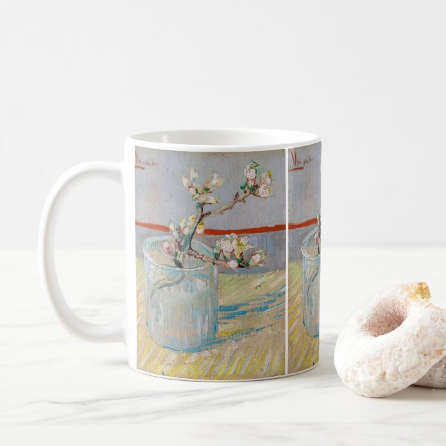 Vincent van Gogh - Almond Branch in a Glass Coffee Mug (With Donut)