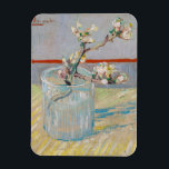 Vincent van Gogh - Almond Branch in a Glass Magnet<br><div class="desc">Sprig of Flowering Almond in a Glass / Blossoming Almond Branch in a Glass - Vincent van Gogh,  Oil on Canvas,  1888</div>