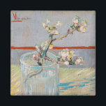 Vincent van Gogh - Almond Branch in a Glass Magnet<br><div class="desc">Sprig of Flowering Almond in a Glass / Blossoming Almond Branch in a Glass - Vincent van Gogh,  Oil on Canvas,  1888</div>