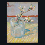 Vincent van Gogh - Almond Branch in a Glass Poster<br><div class="desc">Sprig of Flowering Almond in a Glass / Blossoming Almond Branch in a Glass - Vincent van Gogh,  Oil on Canvas,  1888</div>