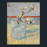 Vincent van Gogh - Almond Branch in a Glass Poster<br><div class="desc">Sprig of Flowering Almond in a Glass / Blossoming Almond Branch in a Glass - Vincent van Gogh,  Oil on Canvas,  1888</div>
