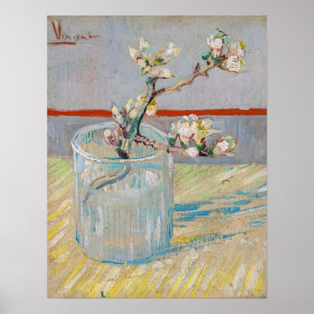 Vincent van Gogh - Almond Branch in a Glass Poster (Front)