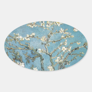 Vincent van Gogh   Almond branches in bloom, 1890 Oval Sticker