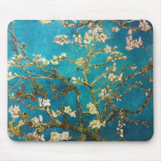Vincent van Gogh Almond Tree Art Mouse Mat (Front)