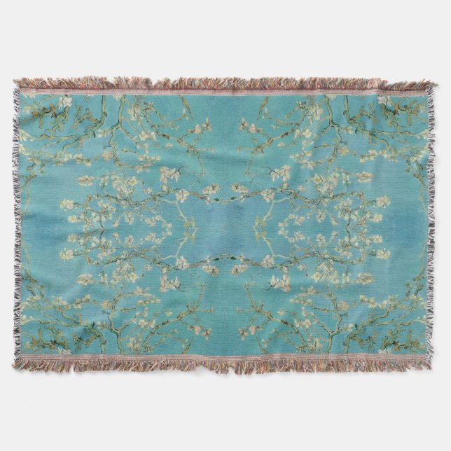 Vincent van Gogh - Almond tree in blossom Throw Blanket (Front)