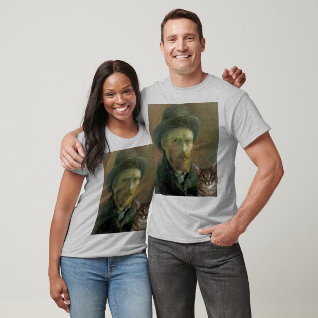 Vincent Van Gogh and his Cat T-Shirt (Unisex)