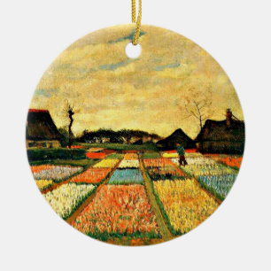 Vincent van Gogh art, Flower Beds in Holland Ceramic Tree Decoration