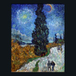 Vincent Van Gogh Art Print Country Road Provence<br><div class="desc">Vincent Van Gogh Art Print Country Road in Provence by Night,  Road with Cypress and Star,  May 1890</div>