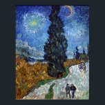 Vincent Van Gogh Art Print Country Road Provence<br><div class="desc">Vincent Van Gogh Art Print Country Road in Provence by Night,  Road with Cypress and Star,  May 1890</div>