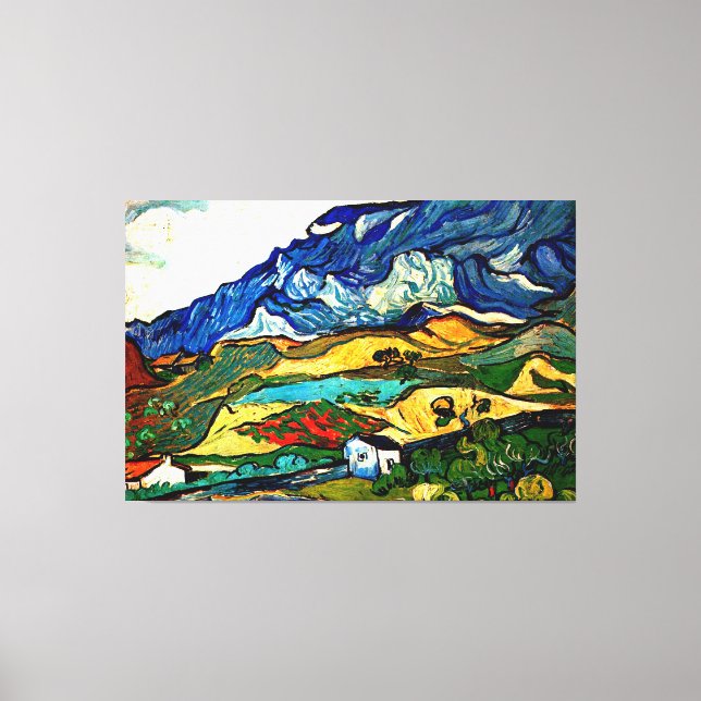 Vincent van Gogh artwork, Les Alpilles  Canvas Print (Front)
