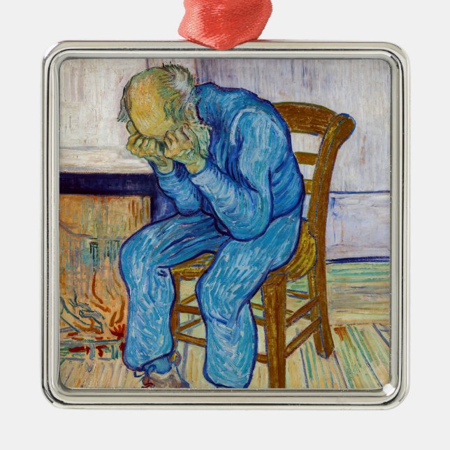 Vincent van Gogh - At Eternity's Gate Metal Tree Decoration (Front)