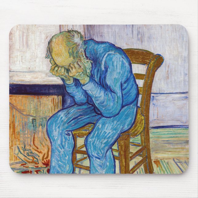 Vincent van Gogh - At Eternity's Gate Mouse Mat (Front)