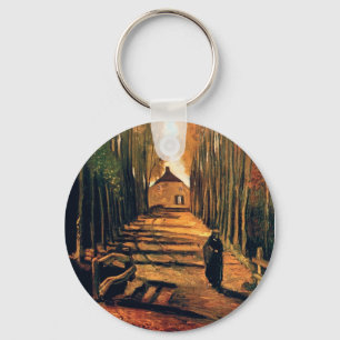 Vincent Van Gogh - Avenue Of Poplars In Autumn Key Ring