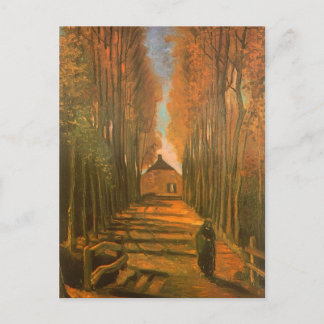Vincent van Gogh - Avenue of Poplars in Autumn Postcard