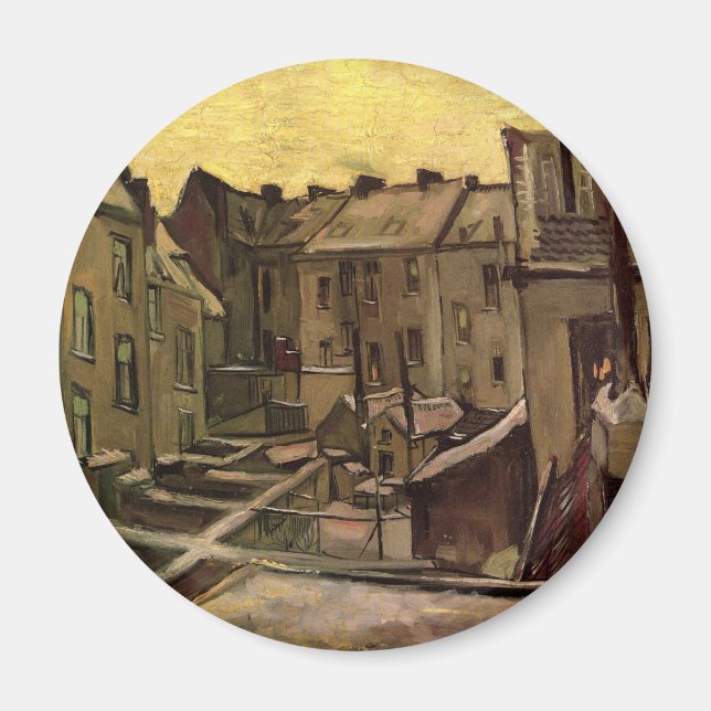 Vincent van Gogh, Backyards of Old Houses, Antwerp Magnet (Front)