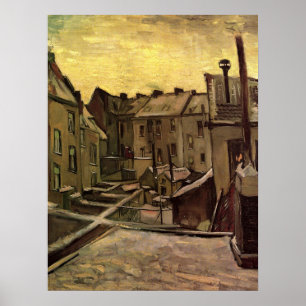 Vincent van Gogh, Backyards of Old Houses, Antwerp Poster