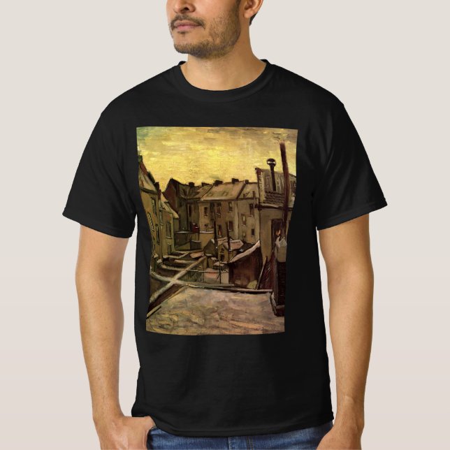 Vincent van Gogh, Backyards of Old Houses, Antwerp T-Shirt (Front)