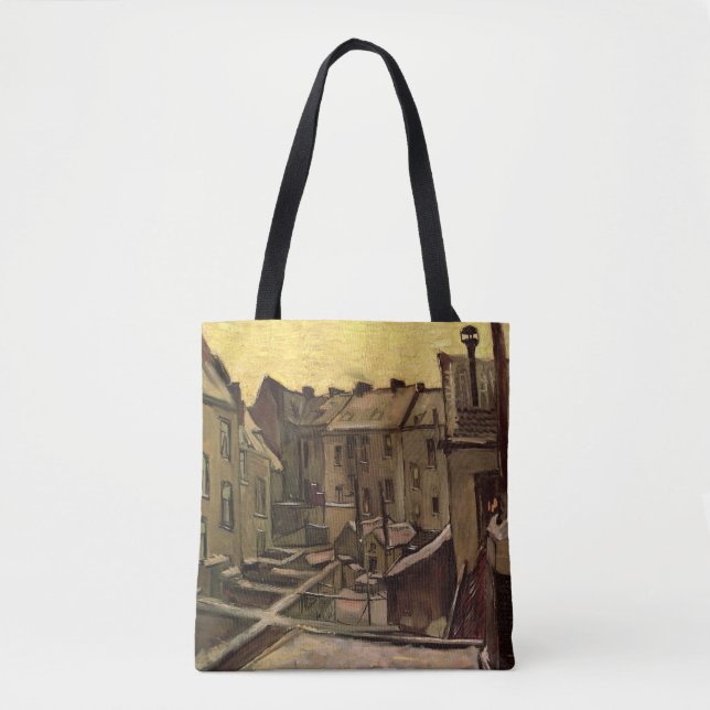 Vincent van Gogh, Backyards of Old Houses, Antwerp Tote Bag (Front)