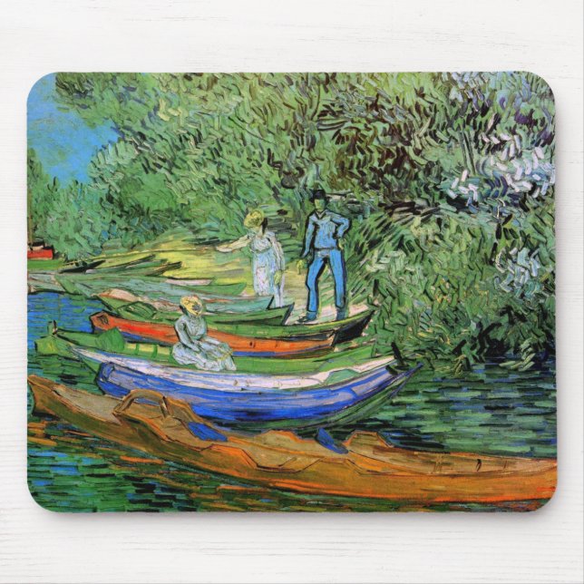 Vincent van Gogh - Bank of the Oise at Auvers Mouse Mat (Front)