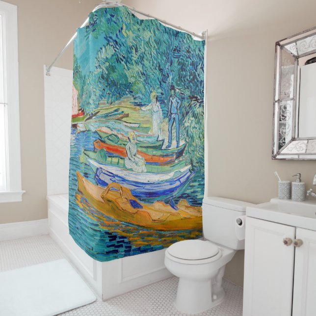 Vincent van Gogh - Bank of the Oise at Auvers Shower Curtain (In Situ)